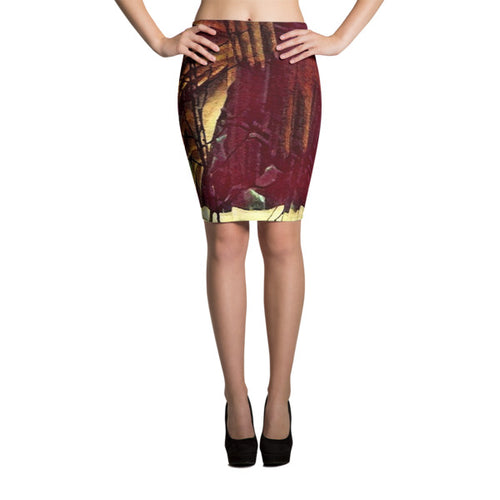 ESKUKO Pencil Skirt